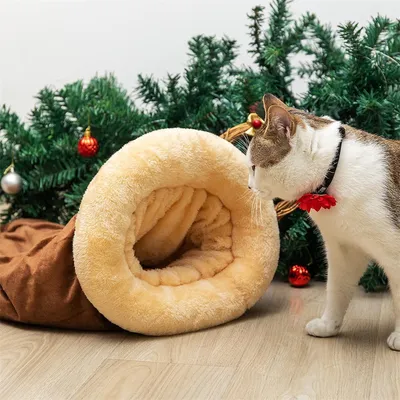 IntiMeg Niche pour chat isolée en laine, 65 x 48 cm