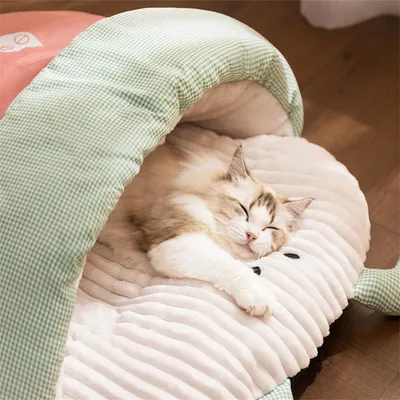 IntiMeg Lit chauffant pour chat - sac de couchage 3D