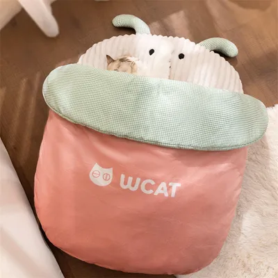 IntiMeg Lit chauffant pour chat - sac de couchage 3D