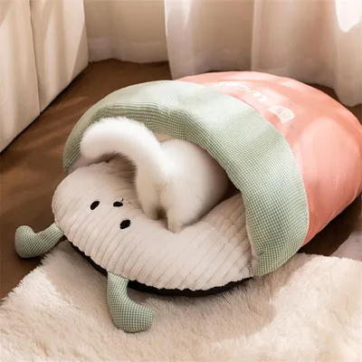 IntiMeg Lit chauffant pour chat - sac de couchage 3D