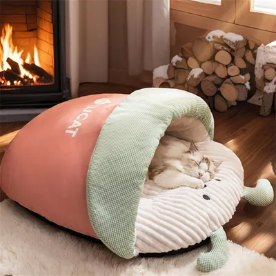 IntiMeg Lit chauffant pour chat - sac de couchage 3D