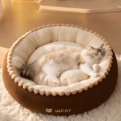 FurryFusion Nid de couchage profond pour chats et chiens