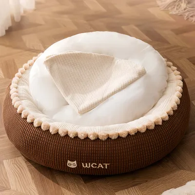 FurryFusion Nid de couchage profond pour chats et chiens