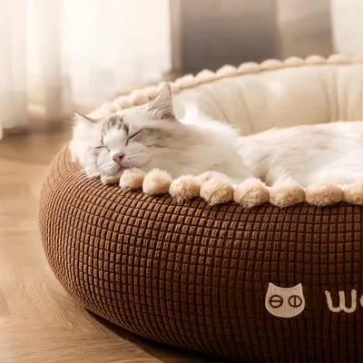 FurryFusion Nid de couchage profond pour chats et chiens