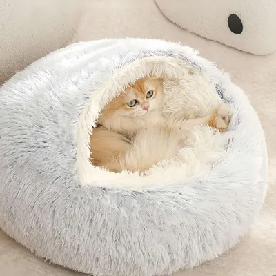 FurryFusion Lit pour chat semi-fermé