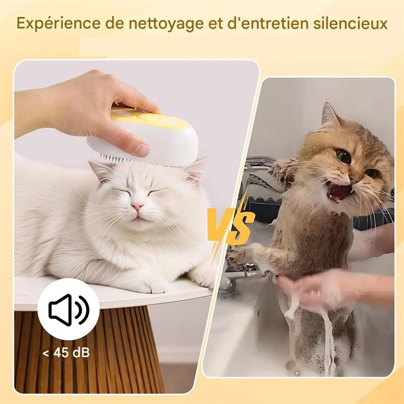 IntiMeg Brosse à Vapeur 5 en 1 pour Chat