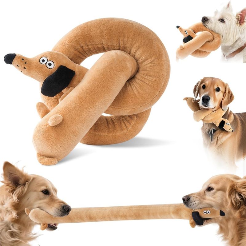 IntiMeg Quietschendes Plüschspielzeug für Hunde, 100 cm