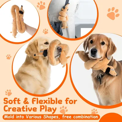 IntiMeg Jouet en peluche bruyant pour chien 100cm