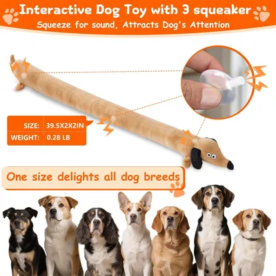 IntiMeg Jouet en peluche bruyant pour chien 100cm