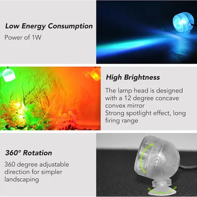 IntiMeg Lumières LED colorées pour aquarium