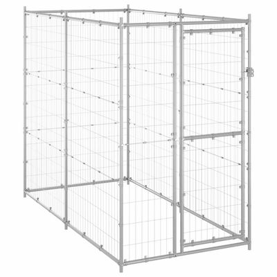 vidaXL niche pour chiens Acier