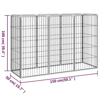 vidaXL parc pour chiens Acier