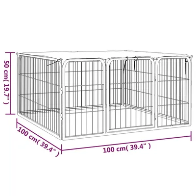 vidaXL parc pour chiens Acier