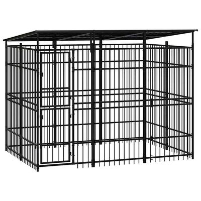 vidaXL chenil pour chiens Acier