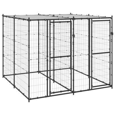 vidaXL niche pour chiens Acier
