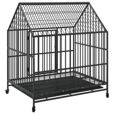 vidaXL cage pour chien Acier