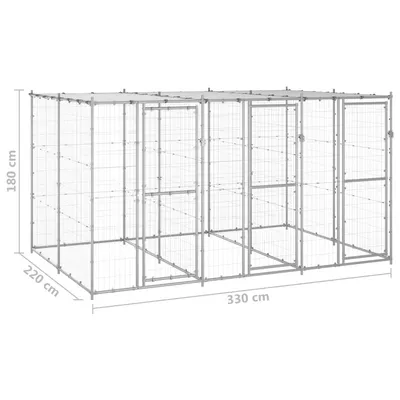 vidaXL niche pour chiens Acier