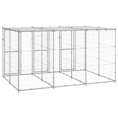 vidaXL niche pour chiens Acier