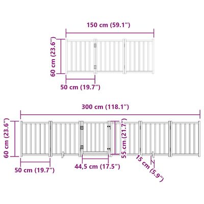 vidaXL barrière pour chien Bois