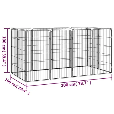 vidaXL parc pour chiens Acier