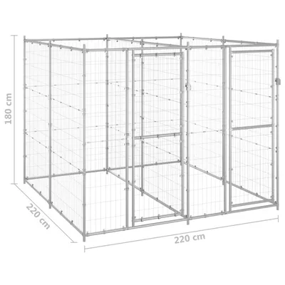 vidaXL niche pour chiens Acier vidaXL niche pour chiens Acier