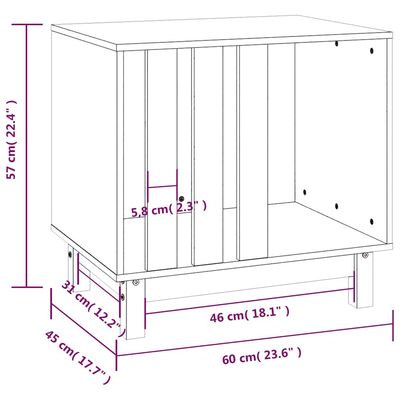 vidaXL maison pour chien Bois de pin