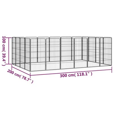 vidaXL parc pour chiens Acier