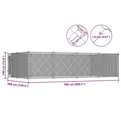 vidaXL chenil Acier