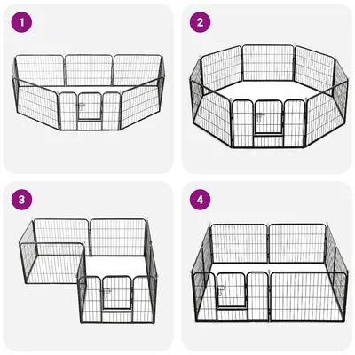 vidaXL aire de jeu pour chiens Acier vidaXL aire de jeu pour chiens Acier