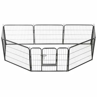 vidaXL aire de jeu pour chiens Acier vidaXL aire de jeu pour chiens Acier