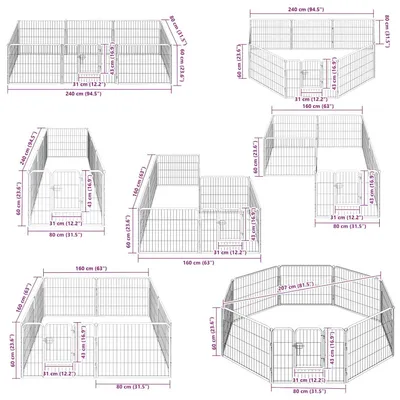 vidaXL aire de jeu pour chiens Acier vidaXL aire de jeu pour chiens Acier