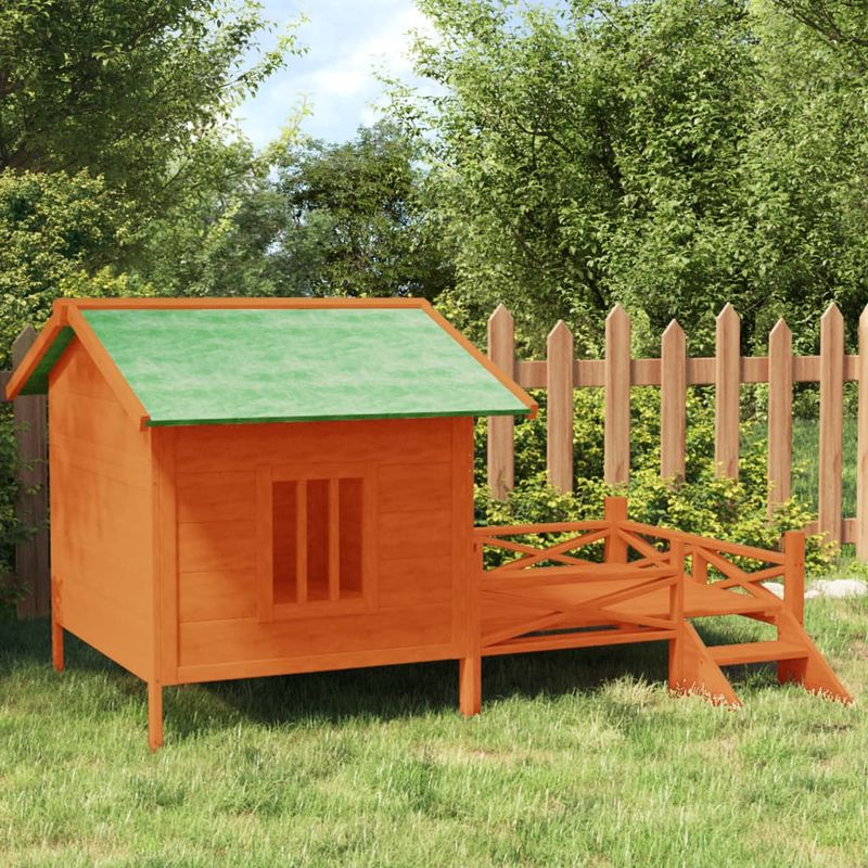 vidaXL chenil pour chiens Bois de pin