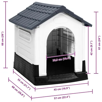 vidaXL niche pour chien Polypropylène