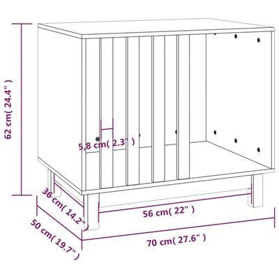 vidaXL maison pour chien Bois de pin massif