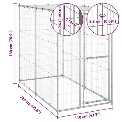 vidaXL niche pour chiens Acier vidaXL niche pour chiens Acier