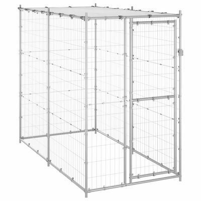vidaXL niche pour chiens Acier