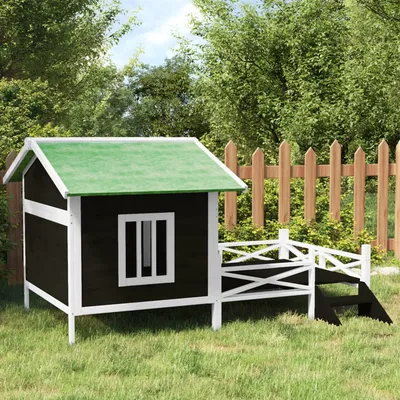 vidaXL chenil pour chiens Bois de pin