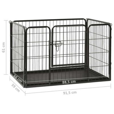 vidaXL aire de jeu pour chiens Acier