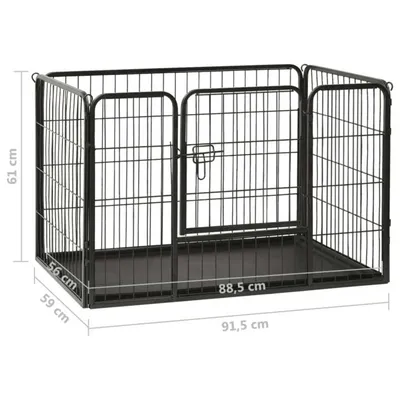 vidaXL aire de jeu pour chiens Acier