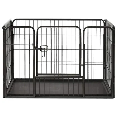 vidaXL aire de jeu pour chiens Acier