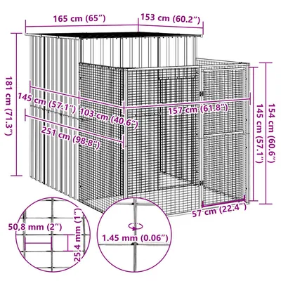 vidaXL niche pour chien Acier