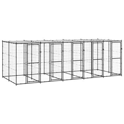 vidaXL niche pour chiens Acier