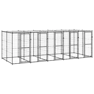 vidaXL niche pour chiens Acier