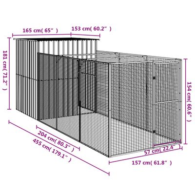 vidaXL niche pour chien Acier