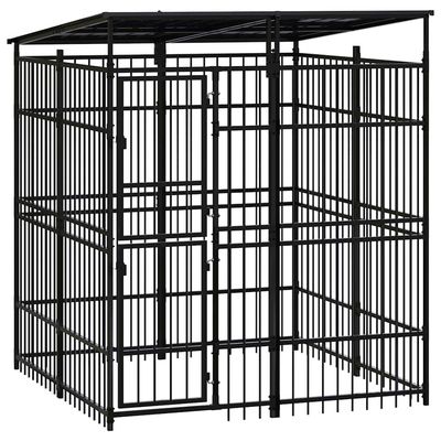 vidaXL chenil pour chiens Acier