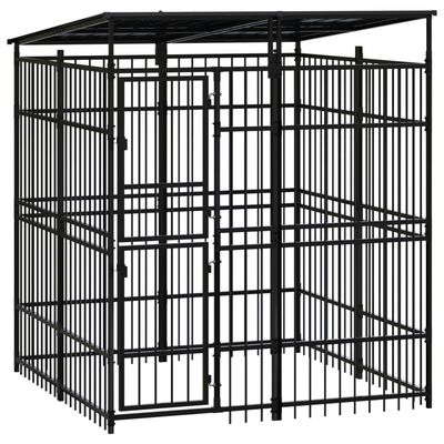 vidaXL chenil pour chiens Acier