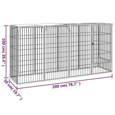 vidaXL parc pour chiens Acier