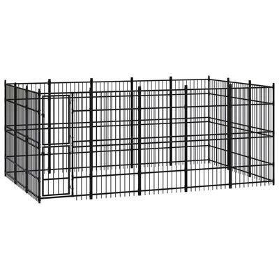 vidaXL chenil pour chiens Acier