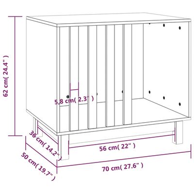 vidaXL maison pour chien Bois de pin massif