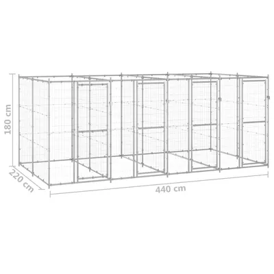vidaXL niche pour chiens Acier vidaXL niche pour chiens Acier